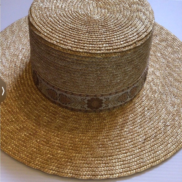 Sale! Rare Lack of Color straw jacquered boater main image 4